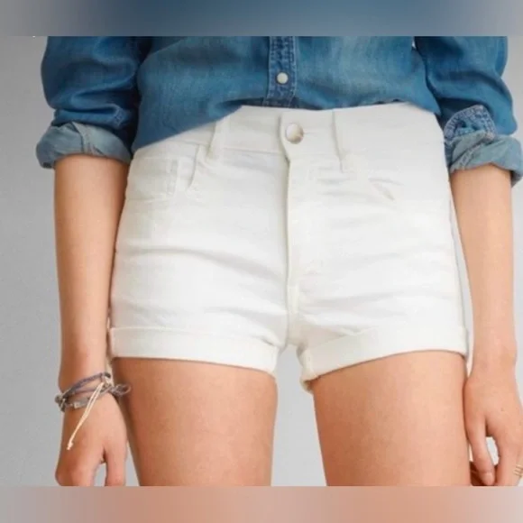 Americal Eagle Outfitters White Shorts | Super Stretch| Midi Size 8. - Picture 2 of 7